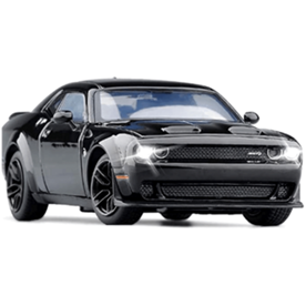 Dodge Hellcat Challenger SRT em Escala 1/32 (Modelo Fundido em Liga de Metal)